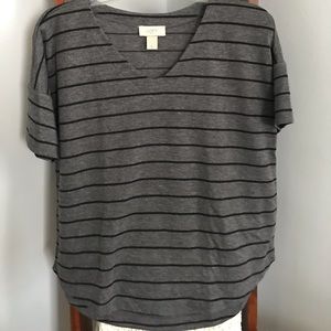 LOFT Grey & Black Stripped Tunic
